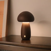 INS Wooden Cute Mushroom LED Night Light With Touch Switch  Bedside Table Lamp