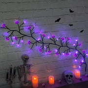 Halloween LED Willow Vine String Light Cool Cartoon Bat Pumpkin Decoration